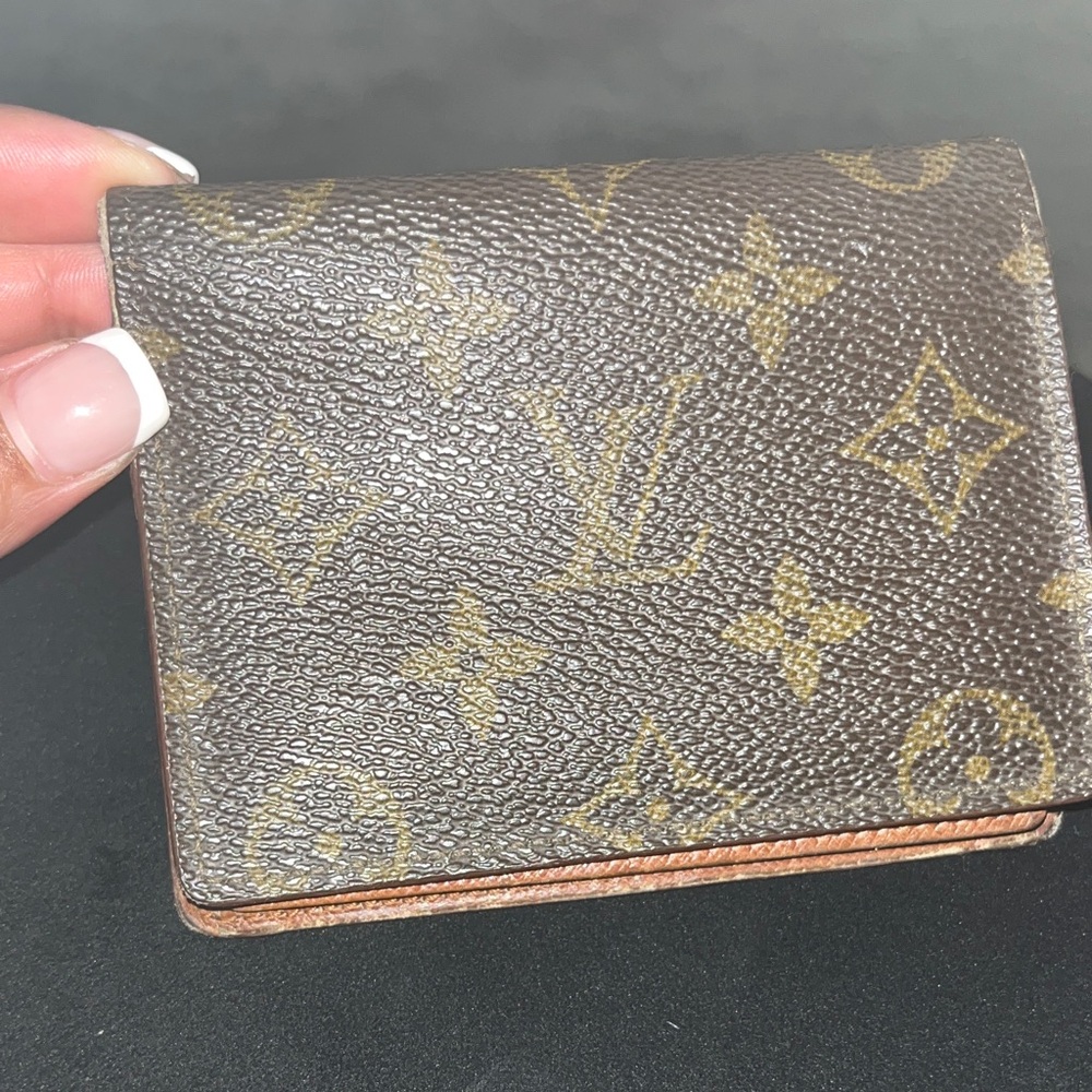 Authentic Louis Vuitton Monogram wallet in Brown and Gold